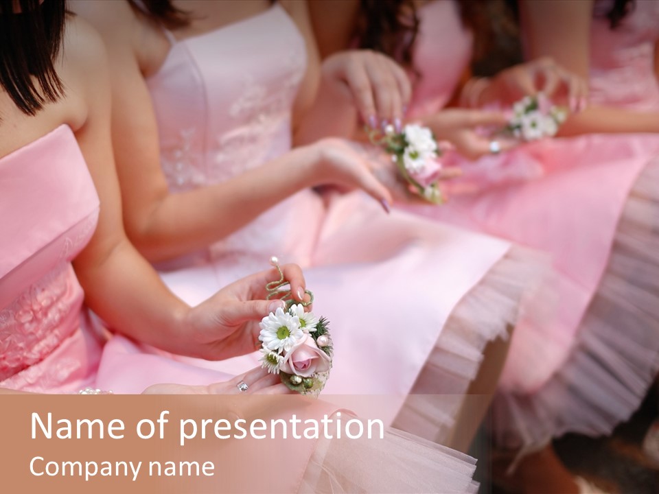 Bridesmaid Red Three PowerPoint Template