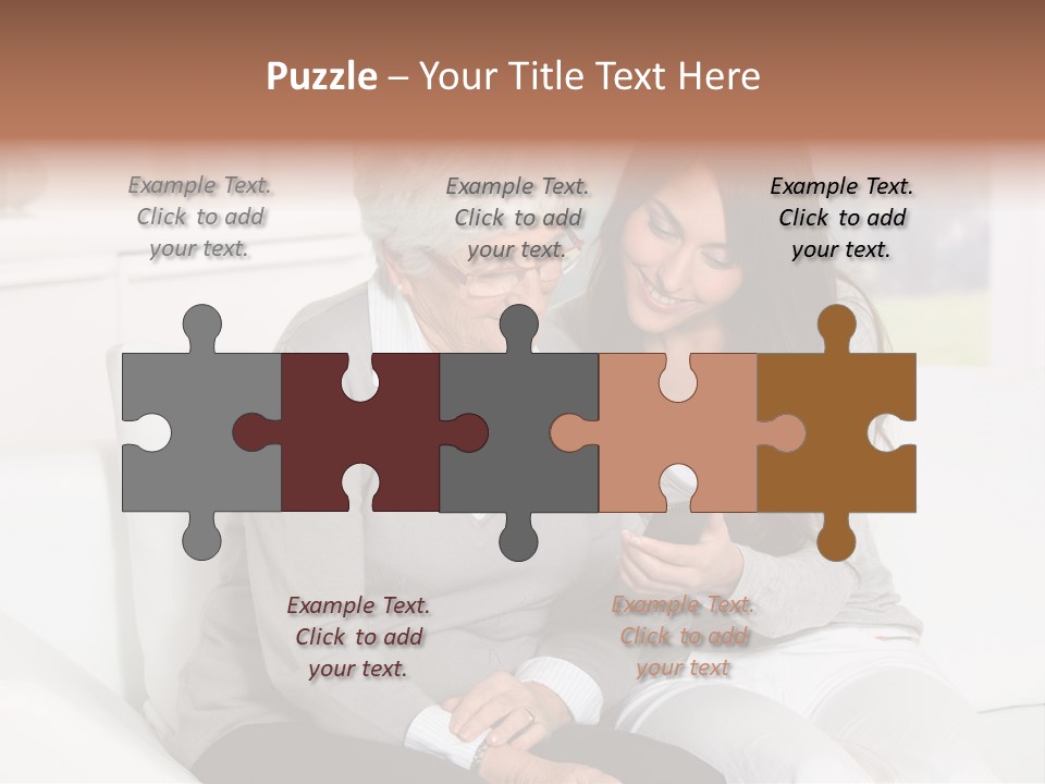 Woman Caucasian Grandma PowerPoint Template