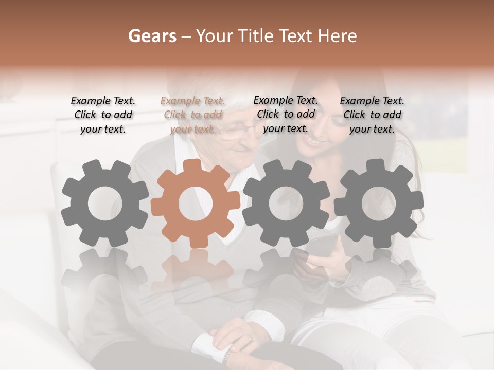 Woman Caucasian Grandma PowerPoint Template