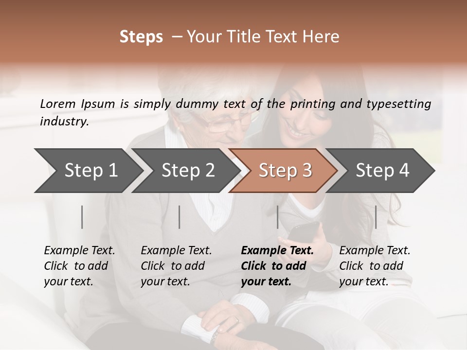 Woman Caucasian Grandma PowerPoint Template