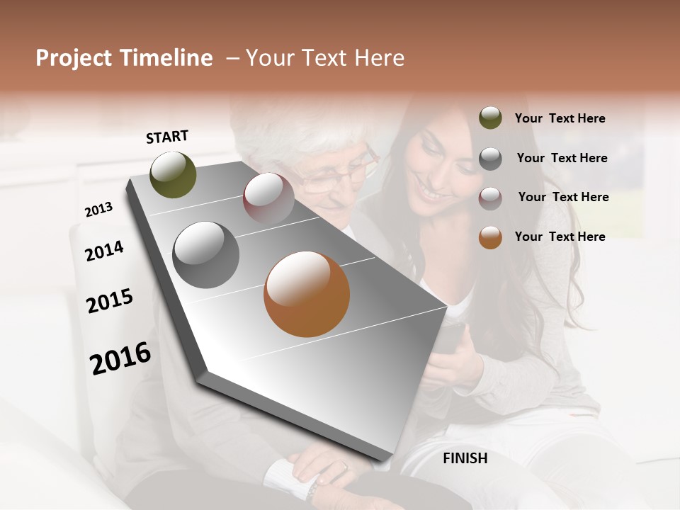 Woman Caucasian Grandma PowerPoint Template