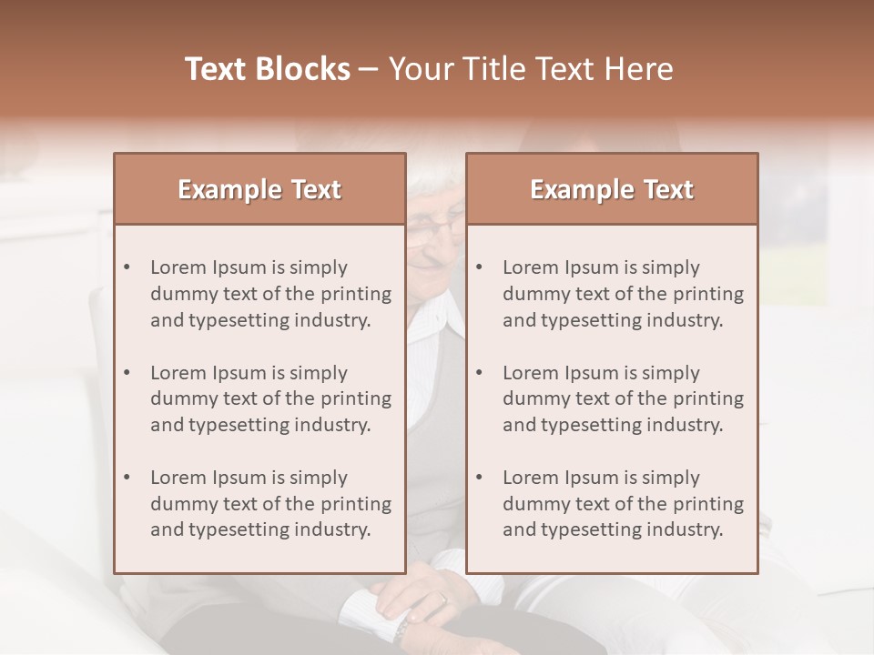 Woman Caucasian Grandma PowerPoint Template