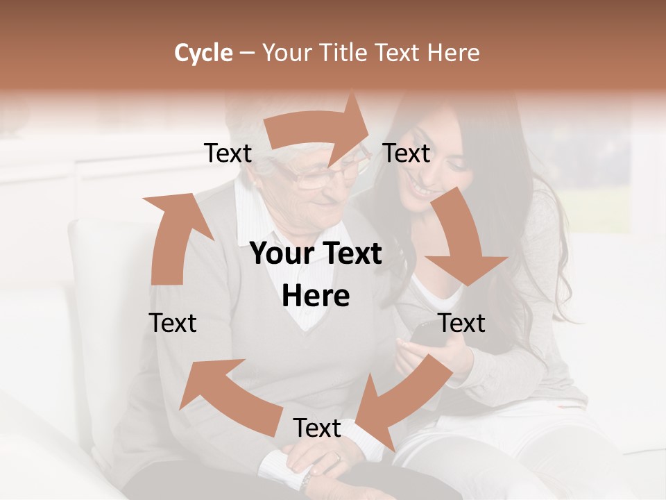 Woman Caucasian Grandma PowerPoint Template