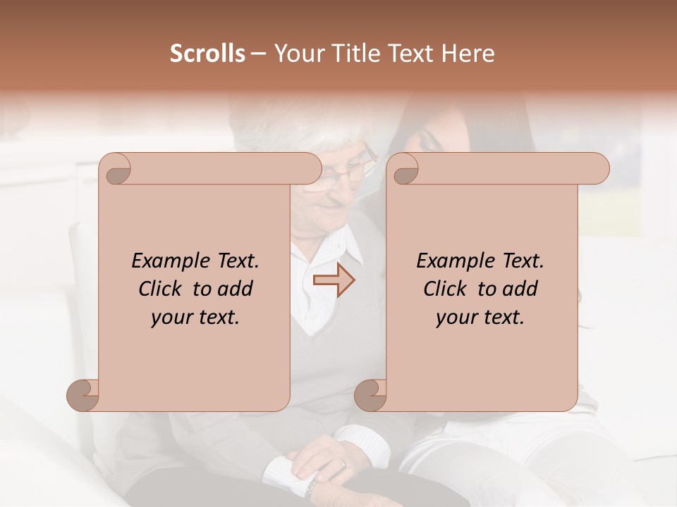 Woman Caucasian Grandma PowerPoint Template