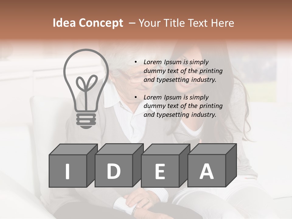 Woman Caucasian Grandma PowerPoint Template