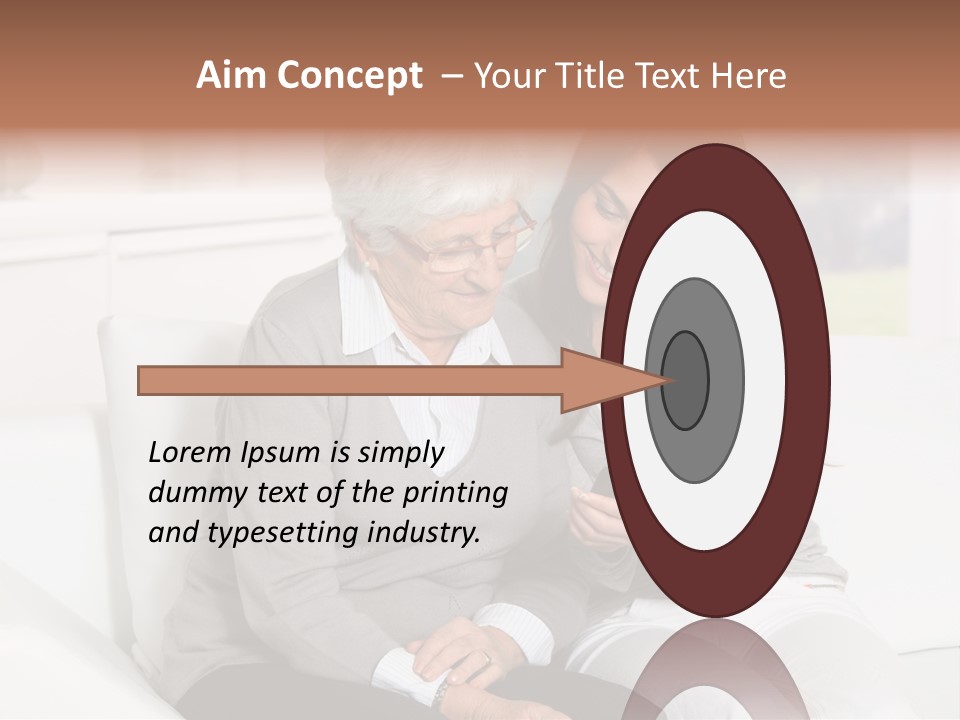 Woman Caucasian Grandma PowerPoint Template