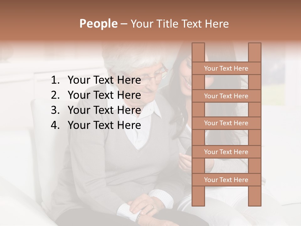 Woman Caucasian Grandma PowerPoint Template