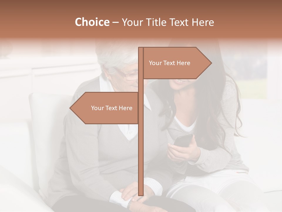 Woman Caucasian Grandma PowerPoint Template