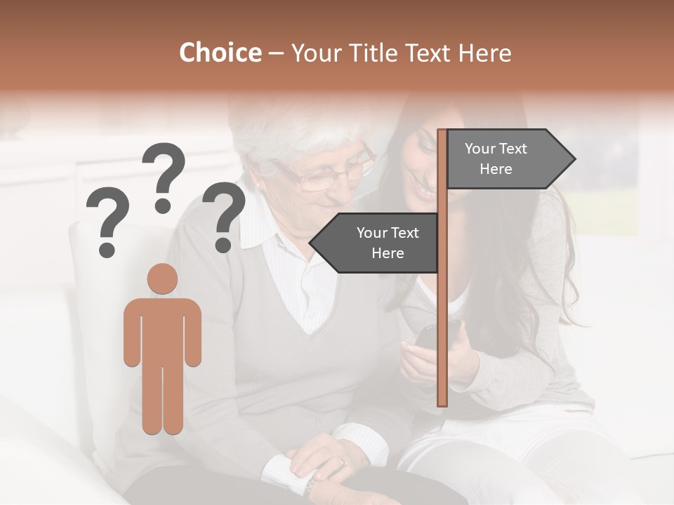 Woman Caucasian Grandma PowerPoint Template