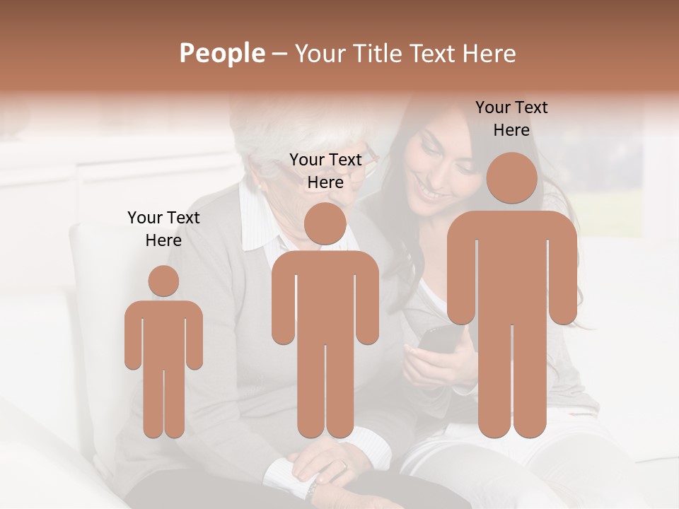 Woman Caucasian Grandma PowerPoint Template