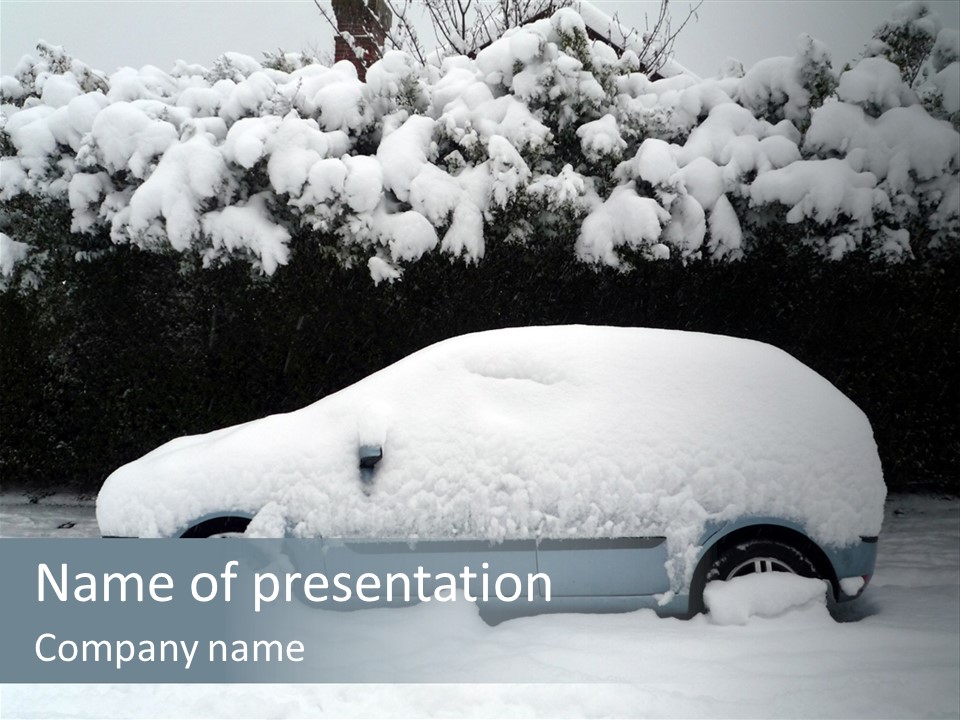 Blanche Car Parked PowerPoint Template