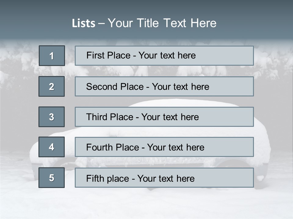 Blanche Car Parked PowerPoint Template