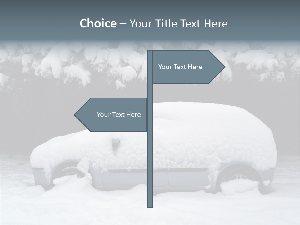 Blanche Car Parked PowerPoint Template