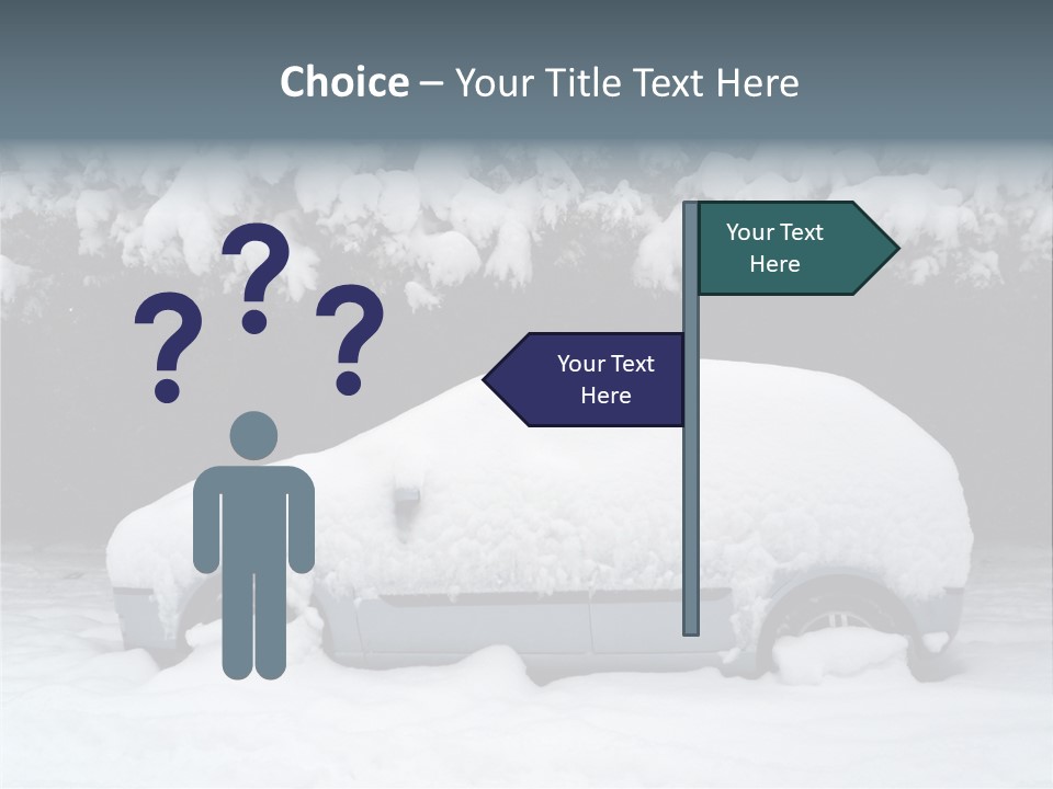 Blanche Car Parked PowerPoint Template