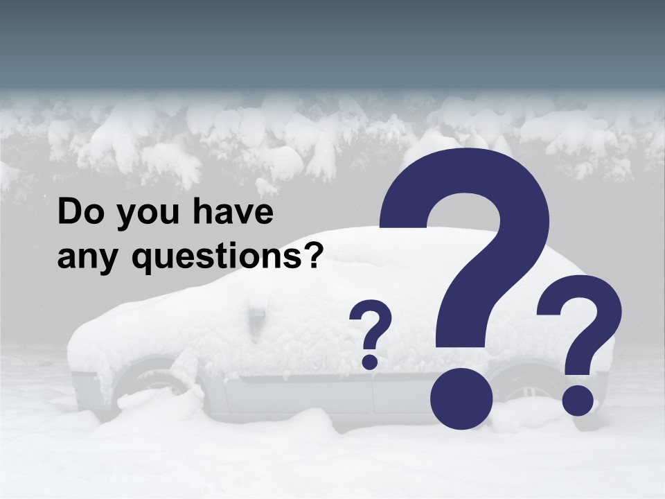 Blanche Car Parked PowerPoint Template