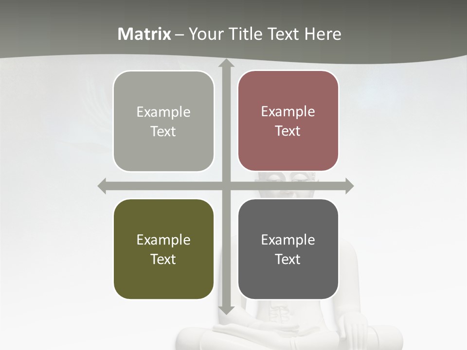 A Buddha Statue Sitting On Top Of A White Table PowerPoint Template