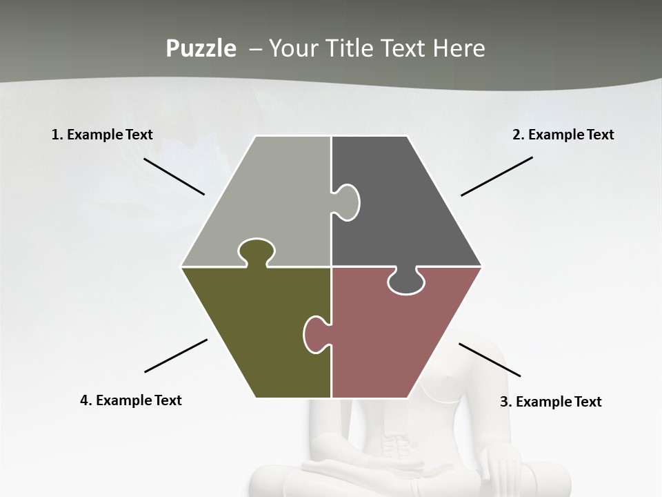 A Buddha Statue Sitting On Top Of A White Table PowerPoint Template