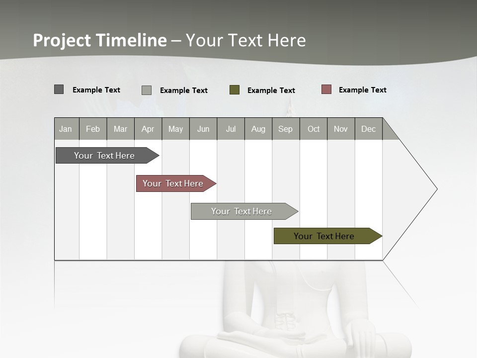 A Buddha Statue Sitting On Top Of A White Table PowerPoint Template