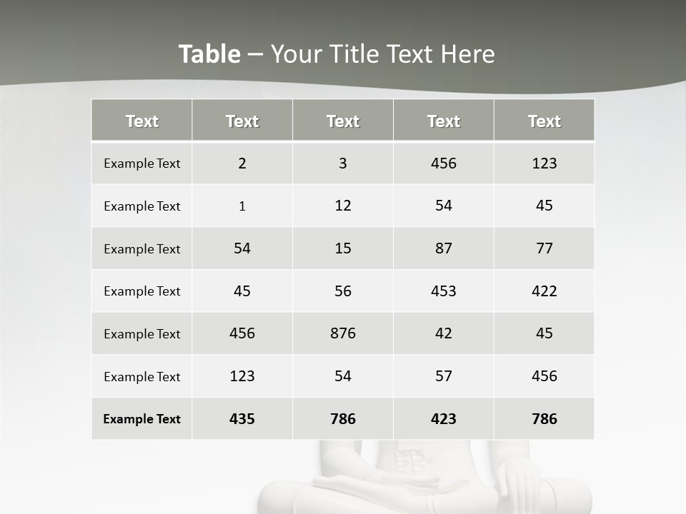 A Buddha Statue Sitting On Top Of A White Table PowerPoint Template