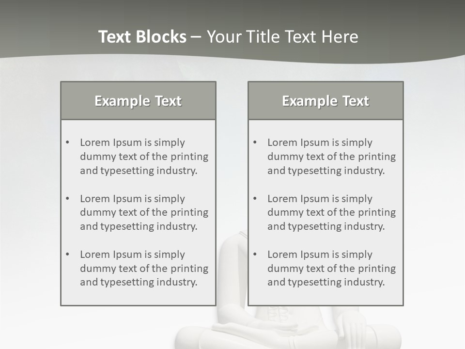 A Buddha Statue Sitting On Top Of A White Table PowerPoint Template