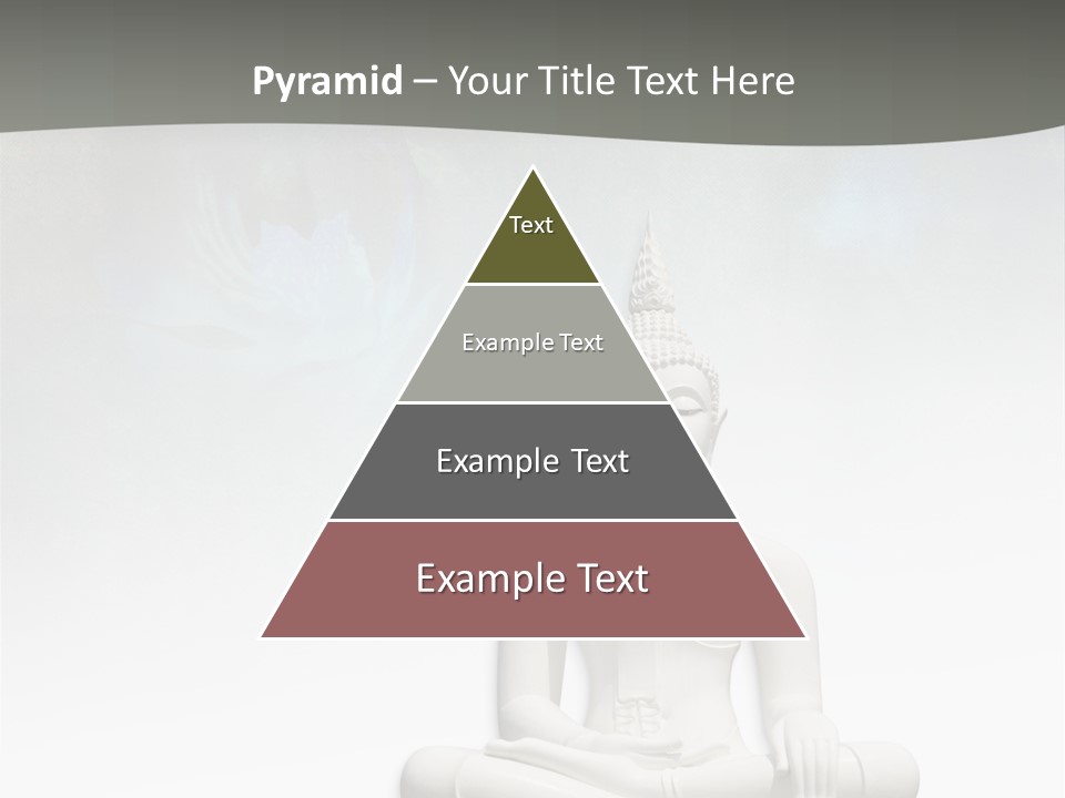 A Buddha Statue Sitting On Top Of A White Table PowerPoint Template