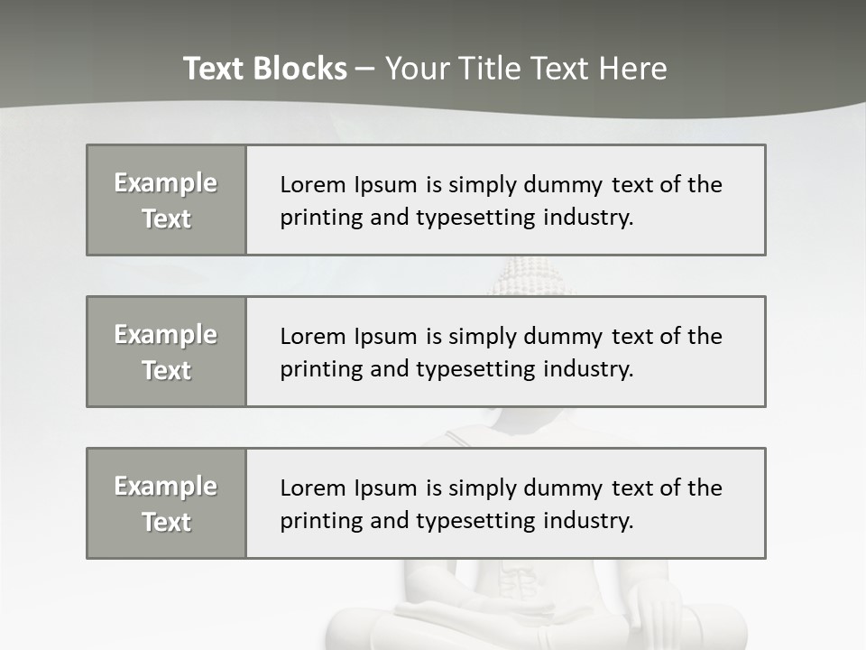 A Buddha Statue Sitting On Top Of A White Table PowerPoint Template