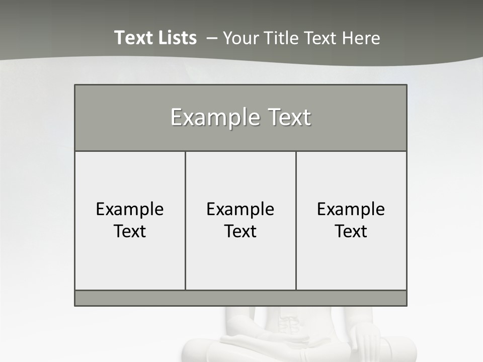 A Buddha Statue Sitting On Top Of A White Table PowerPoint Template