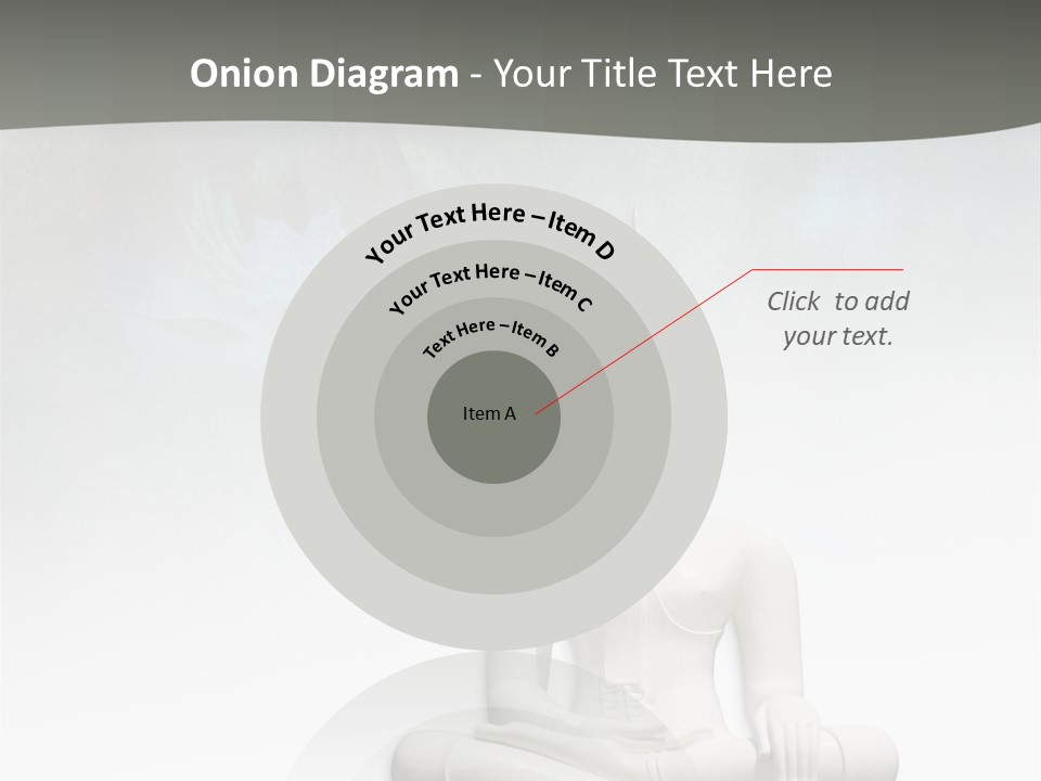 A Buddha Statue Sitting On Top Of A White Table PowerPoint Template