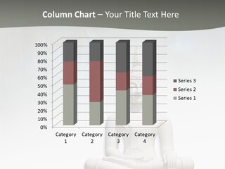 A Buddha Statue Sitting On Top Of A White Table PowerPoint Template