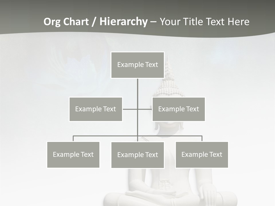 A Buddha Statue Sitting On Top Of A White Table PowerPoint Template