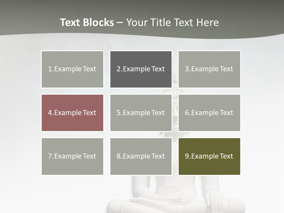 A Buddha Statue Sitting On Top Of A White Table PowerPoint Template