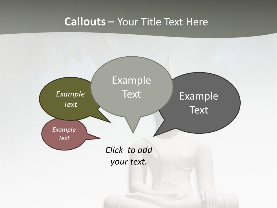 A Buddha Statue Sitting On Top Of A White Table PowerPoint Template