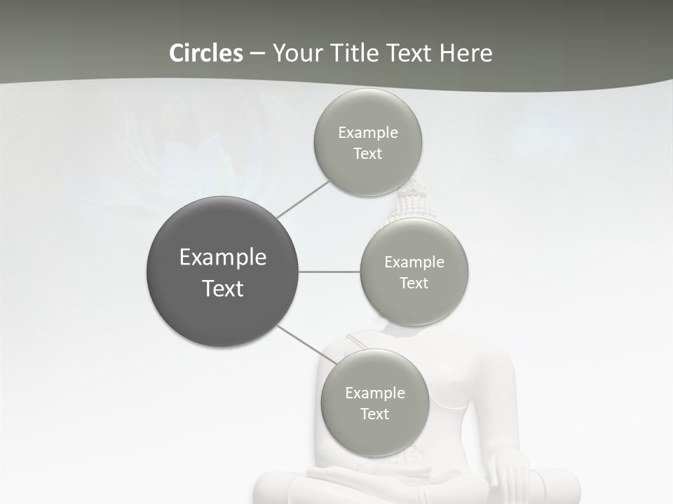 A Buddha Statue Sitting On Top Of A White Table PowerPoint Template