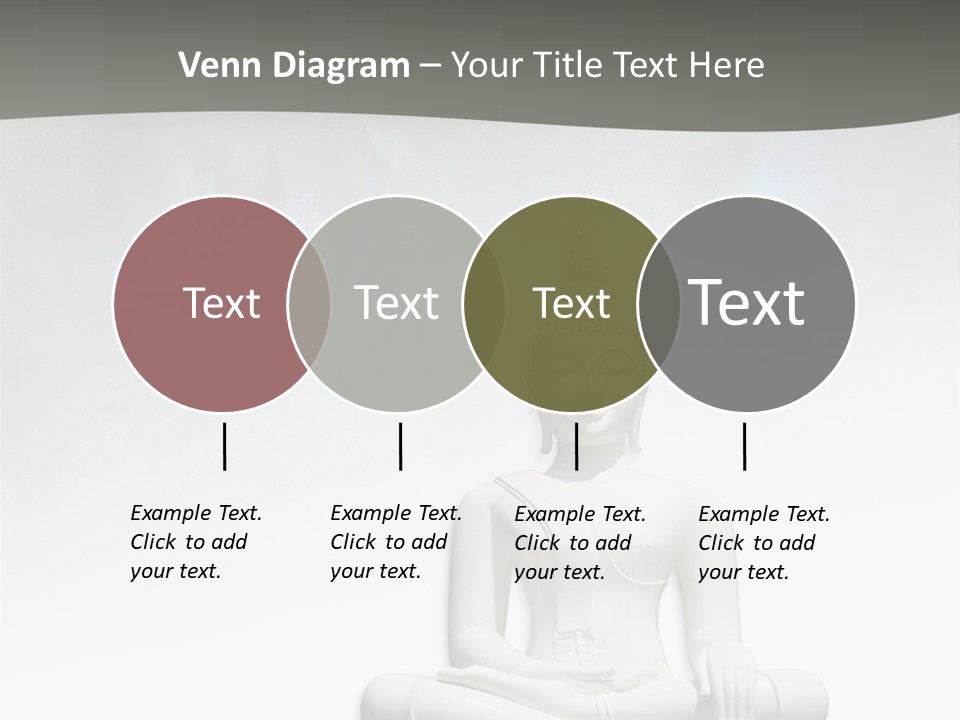A Buddha Statue Sitting On Top Of A White Table PowerPoint Template