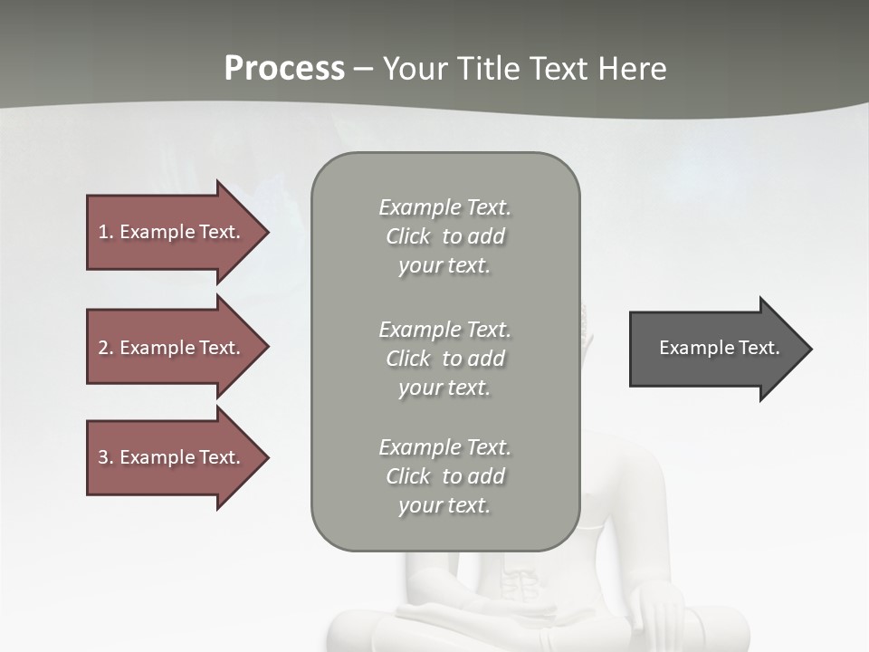 A Buddha Statue Sitting On Top Of A White Table PowerPoint Template