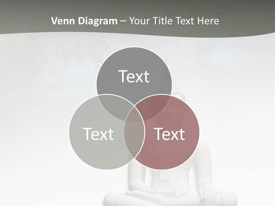 A Buddha Statue Sitting On Top Of A White Table PowerPoint Template