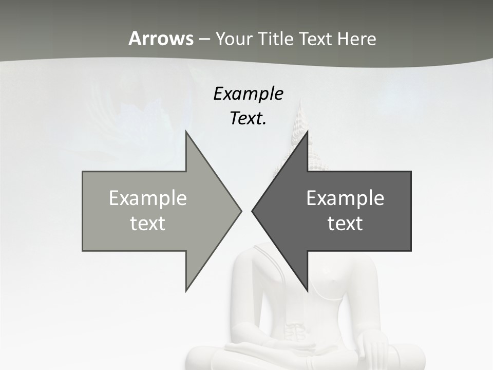 A Buddha Statue Sitting On Top Of A White Table PowerPoint Template