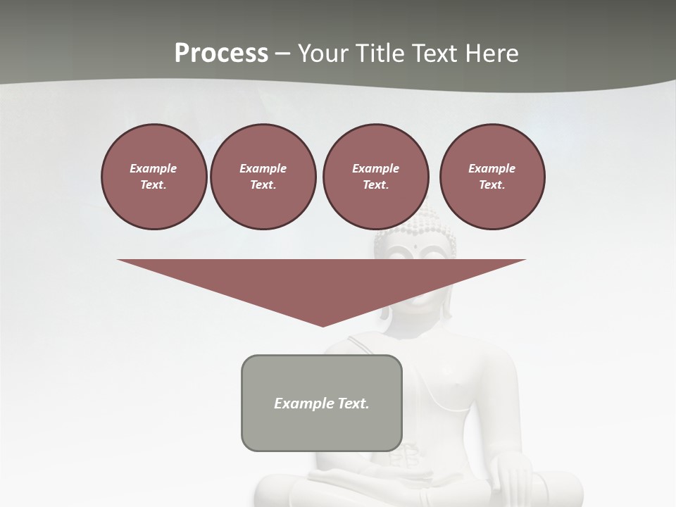 A Buddha Statue Sitting On Top Of A White Table PowerPoint Template