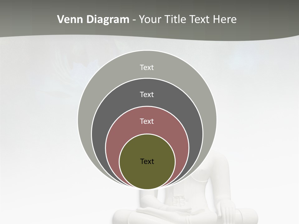 A Buddha Statue Sitting On Top Of A White Table PowerPoint Template
