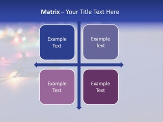 A Group Of Lights On A Table With A Blue Background PowerPoint Template