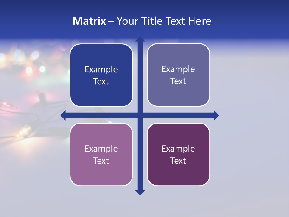A Group Of Lights On A Table With A Blue Background PowerPoint Template