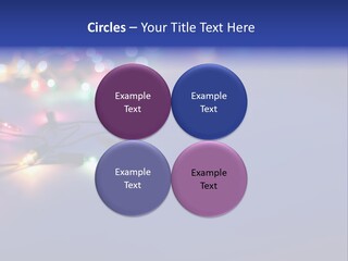 A Group Of Lights On A Table With A Blue Background PowerPoint Template