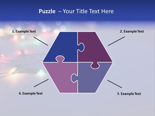 A Group Of Lights On A Table With A Blue Background PowerPoint Template