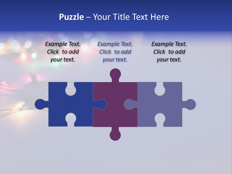 A Group Of Lights On A Table With A Blue Background PowerPoint Template
