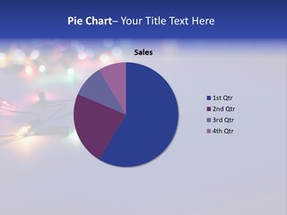 A Group Of Lights On A Table With A Blue Background PowerPoint Template