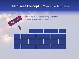 A Group Of Lights On A Table With A Blue Background PowerPoint Template