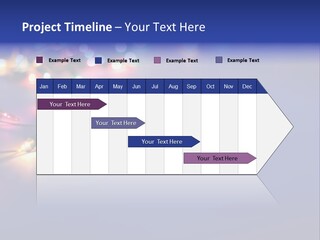 A Group Of Lights On A Table With A Blue Background PowerPoint Template