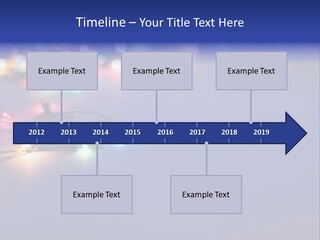 A Group Of Lights On A Table With A Blue Background PowerPoint Template