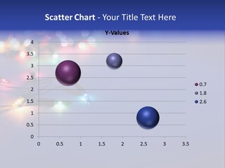 A Group Of Lights On A Table With A Blue Background PowerPoint Template