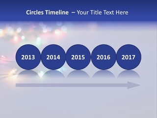 A Group Of Lights On A Table With A Blue Background PowerPoint Template
